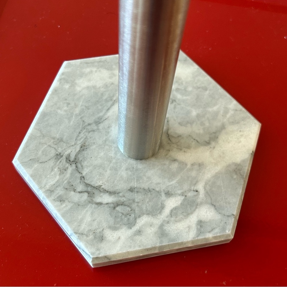 Stainless Steel & Marble Paper Towel Holder - Picture 7 of 9